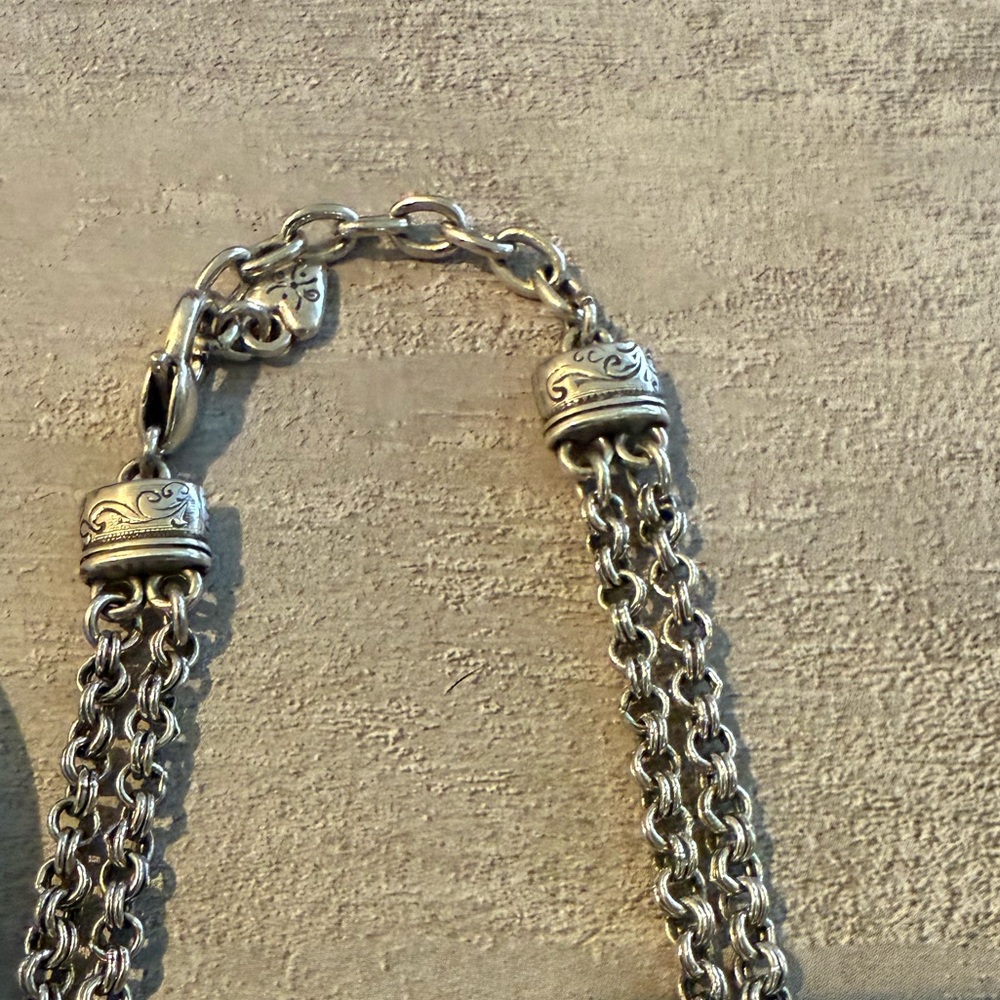 Brighton Town Country Buckle Double Chain Necklace - Picture 3 of 4